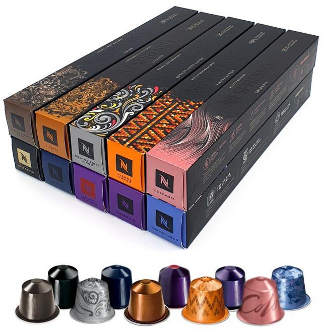 네스프레소 오리지널 캡슐 베스트 캡슐 10종 세트, 1세트, 100개입