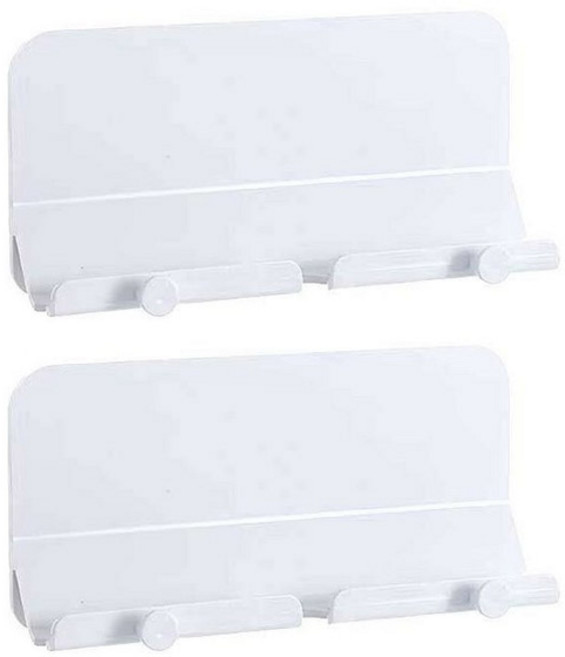 욕실 접착식 테블릿pc 스마트폰 거치대, 화이트, 2개