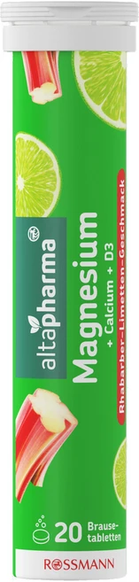 로스만 알타파마 발포비타민 마그네슘+칼슘+D3 라임맛 20개입, 1개, 20정 - 쿠팡