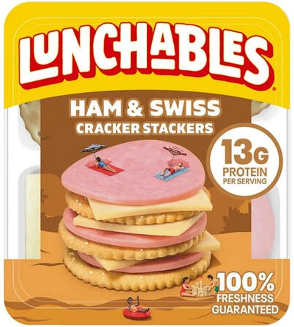 Lunchables 런처블 햄 스위스 크래커 스태커 어린이 점심 식사 키트 스낵 90g 6개 - 쿠팡