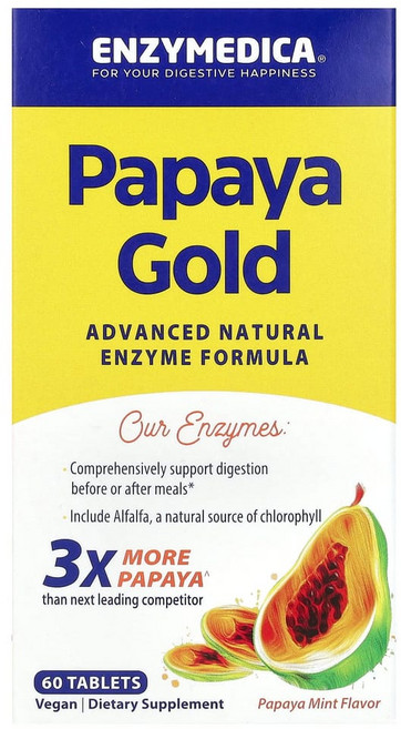 엔자이메디카 Papaya Gold 파파야 민트 60정, ENZ10121, 1개