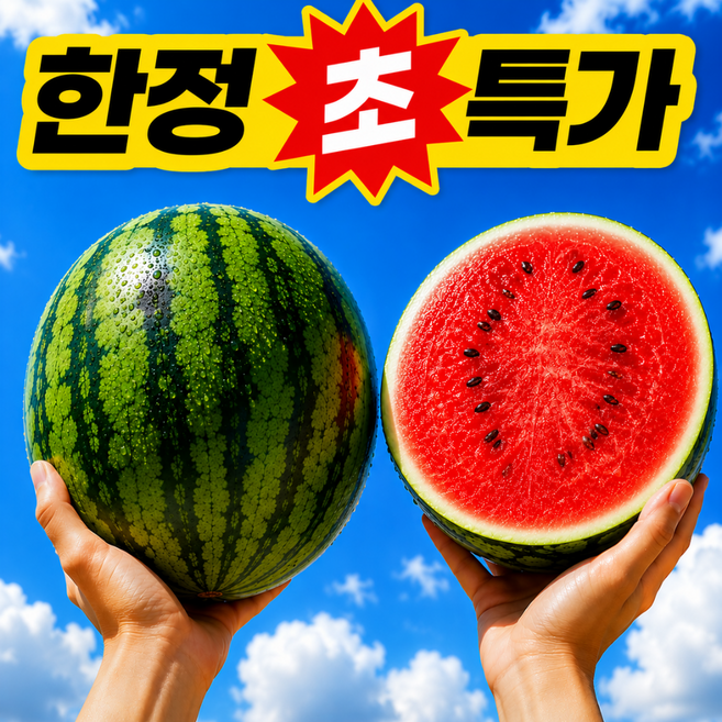 9위 - [고당도쇼크] 판매1위 재구매1위 단샘마루 수박, 1박스, 대과 / 7kg - 8kg