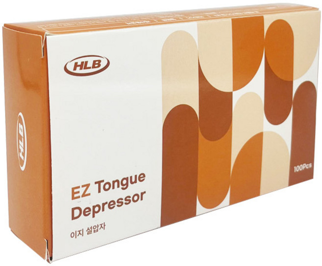 (주)세븐메디컬 HLB 이지 설압자 나무 설압자 혀누르개 100개입, 1개