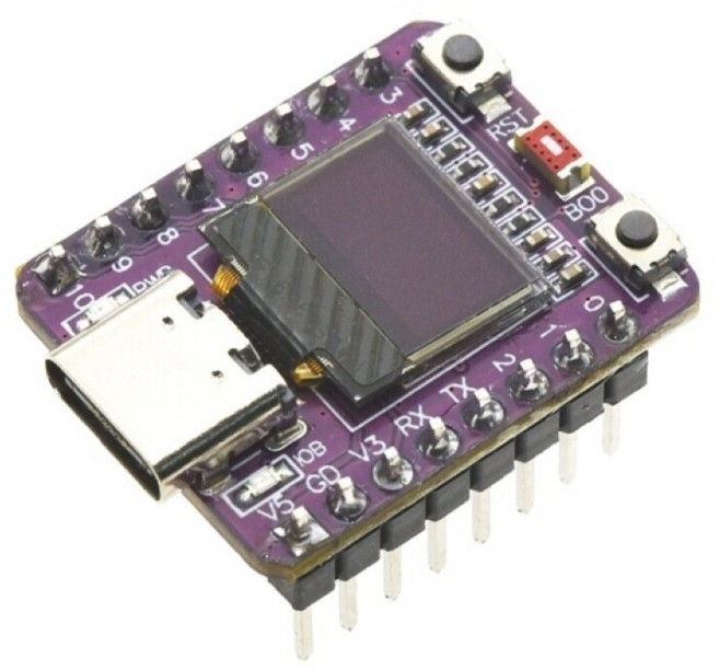 ESP32-C3 OLED 개발보드 - 0.42인치 OLED 내장 - USB-C - WiFi 블루투스5 - 4MB 플래시 - 납땜완료, 1개