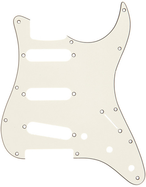 펜더 스트랫 호환 픽가드 싱싱싱 11홀 아이보리 Fender Pickguard 11hole Aged White, 1개