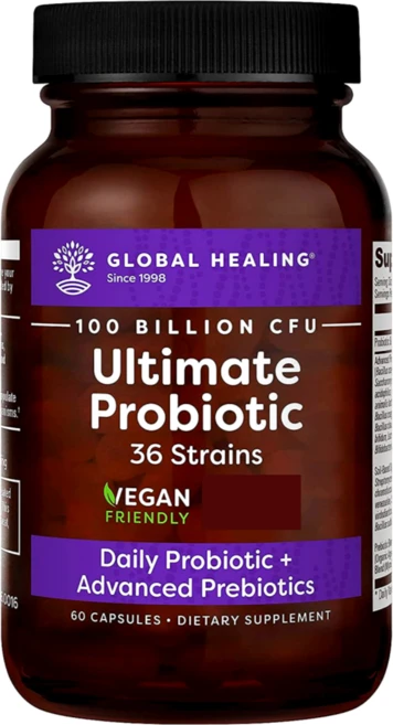 글로벌힐링 얼티메이트 프로바이오틱 36 스트레인스 생유산균 1000억 CFU 60 캡슐, 1개, 60정 - 쿠팡