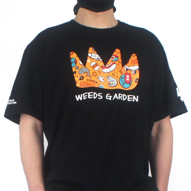 간쓰리 위즈카툰 국내생산 디자이너 반팔티