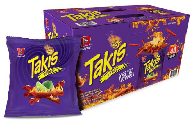 타키스 후고 핫칠리 페퍼 라임 또띠아 칩스, 28g, 46개