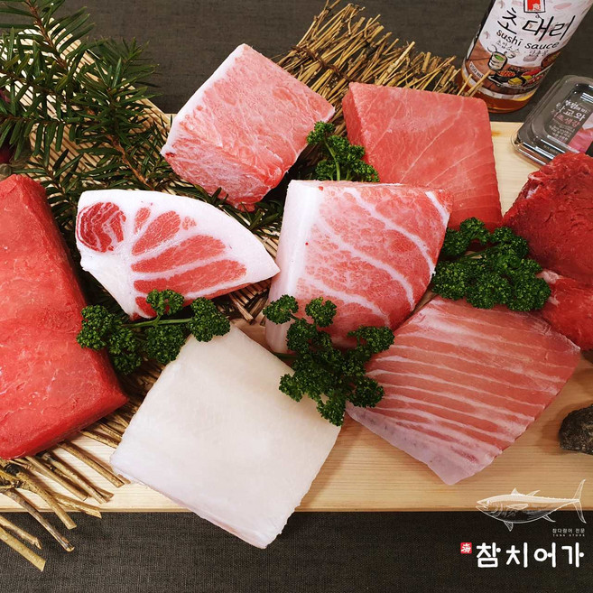 [참치어가] 참치회 골라 담는 참치 모듬..!(200g 모듬), 참다랑어 울대살 200g, 1개