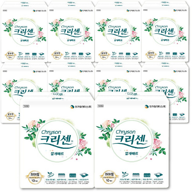 크리센 프리미엄 안심 위생매트, 10개입, 10개