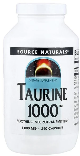 Source Naturals Taurine 1000 1000mg Capsules 소스내추럴스 타우린 1000 1000mg 캡슐, 240정, 6개 - 쿠팡