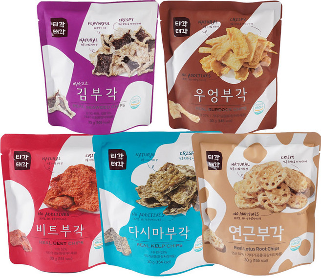 [티각태각] 김+다시마+연근+우엉+비트, 1세트, 30g