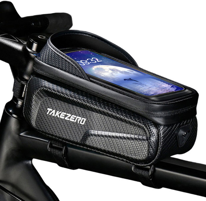 인투잇 자전거 핸드폰 거치대 가방, 1개, 블랙