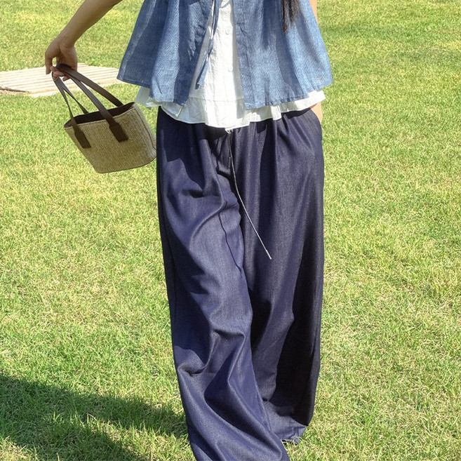 모던허니 여름 생지 쿨링 밴딩 와이드 데님 팬츠 봄 여름 가을 숏기장 롱기장 빅사이즈 썸머팬츠 하비추천 키작녀 키큰녀