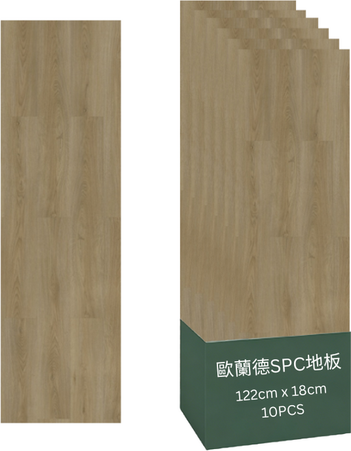 歐蘭德 SPC地板 耐水耐磨 零甲醛, 1盒, 北歐極簡原木（5mm)