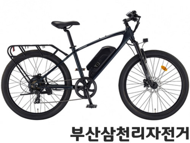 7위 - 삼천리 2026 26 팬텀HX MTB 출퇴근 운동용 생활 전기자전거 99%조립, 다크그린블랙, 다크 그린 블