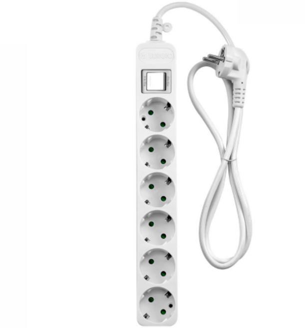 모노케어 안전 접지 멀티탭 6구 DH-2062NT, 10m, (1 COLOR 화이트), 2개