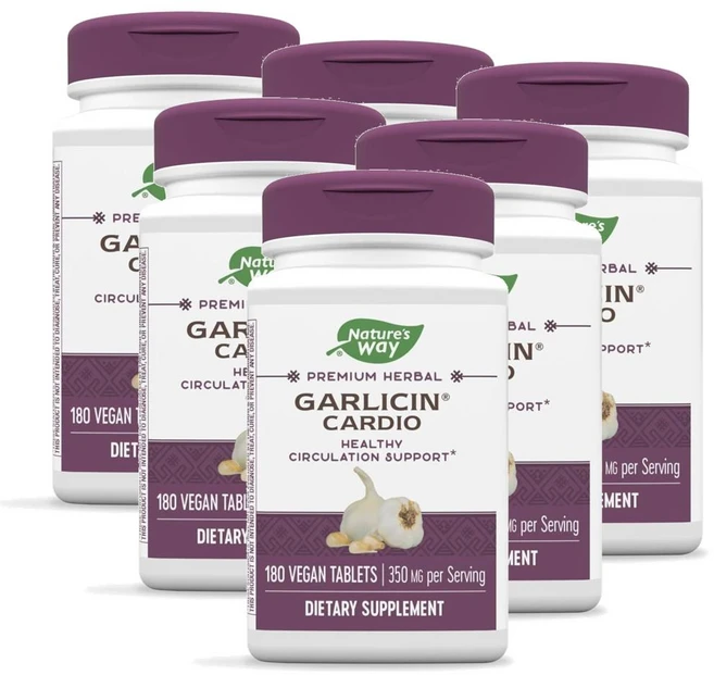네이처스웨이 갈리신 카디오 프리미엄 허브 추출물 Nature's Way Garlicin Cardio Premium Herbal, 180정, 6개 - 쿠팡