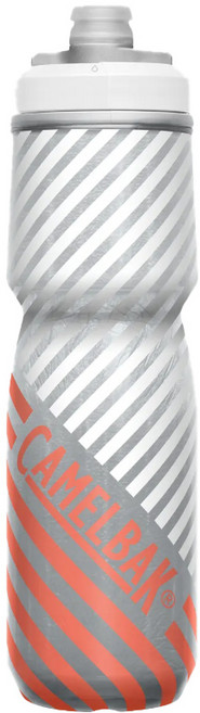 카멜백 포디움 칠 자전거 물통 보냉 라이딩 스포츠 물병 710ml, CORAL STRIPE, 1개