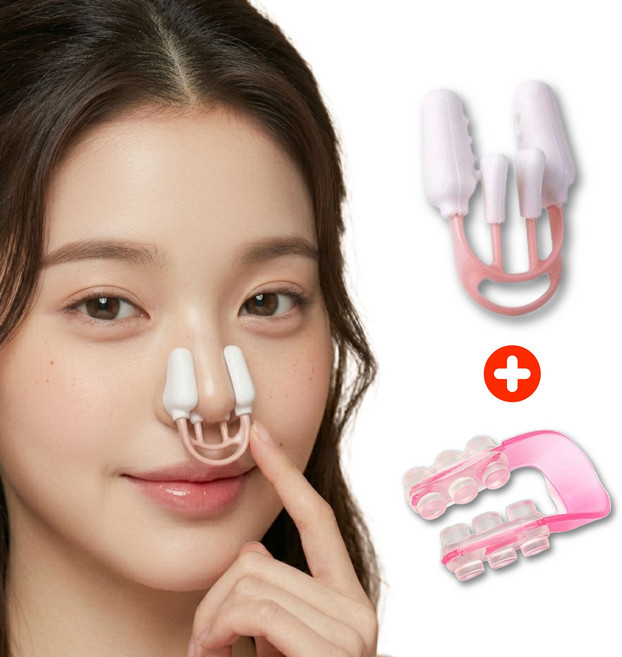 메디코브 콧볼 축소 콧대 높이기 코 교정 세트, 1세트, 핑크