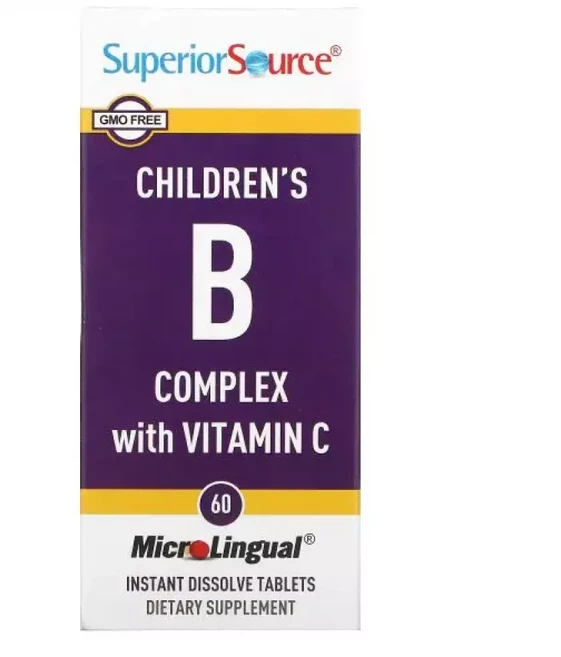 슈페리어소스 어린이 B Complex 비타민 Vitamin C 60정, 1개 - 쿠팡