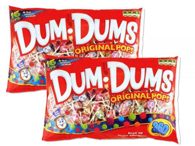 Dum Dums 낱개 개별 포장 덤덤스 롤리팝 다양한 맛 믹스 300개 1팩, 1개