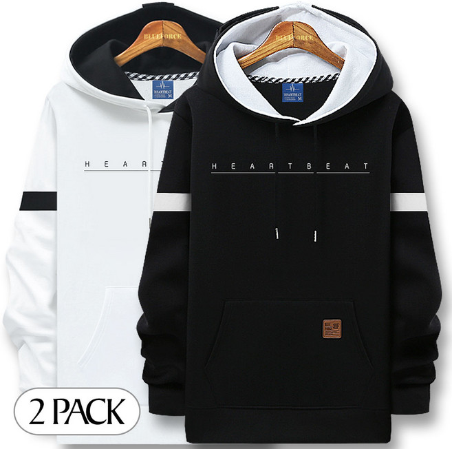 블루포스 덴리슨 후드티 1+1세트 남자 긴팔 티셔츠 단체티 남성 운동복 츄리닝 커플티 겨울 단체티