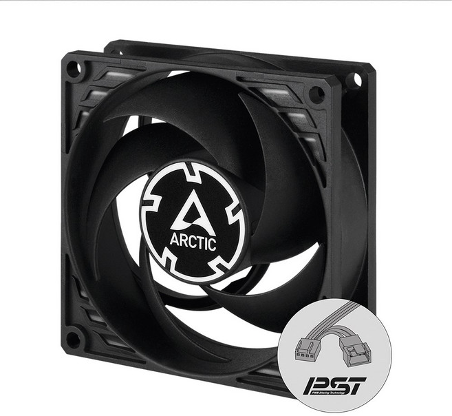 ARCTIC P8 PWM PST 쿨러 (1PACK) BLACK, 1개