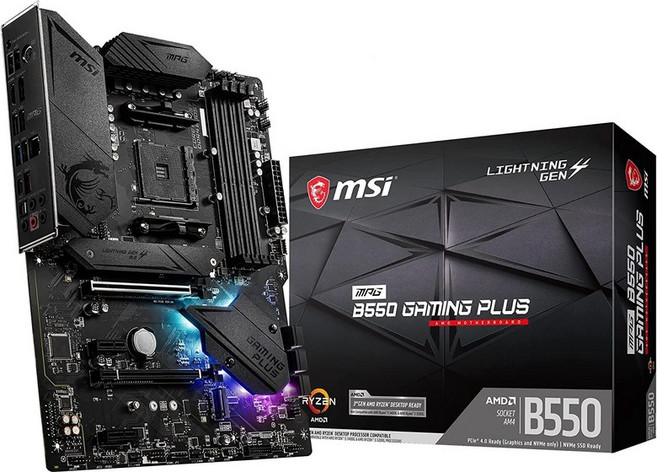 MSI 마더보드 MPG B550 GAMING PLUSA ATX [AMD B550 칩셋 탑재] Ryzen 5000 시리즈 프로세서 MB5873