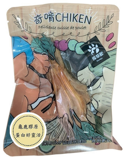 CHIKEN奇啃 機能鮮嫩雞腿 70G 寵物零食, 1個, 奇啃雞腿70g-龜鹿膠原, 雞腿
