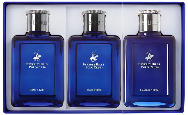 비버리힐스폴로클럽 블루옴므 스킨2개+로션1개 3종 1세트 남성스킨로션 선물세트 패키지