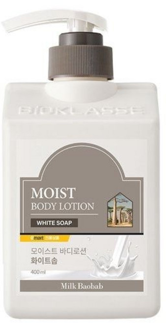 밀크바오밥 모이스트 바디로션 화이트솝, 400ml, 1개