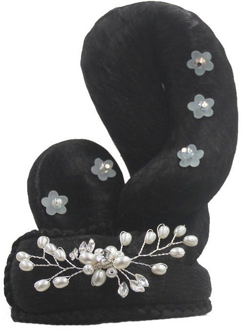 전통의상가채 피닉스 헤어핀 쪽머리 전통의상머리 중전 공연 파티 가발