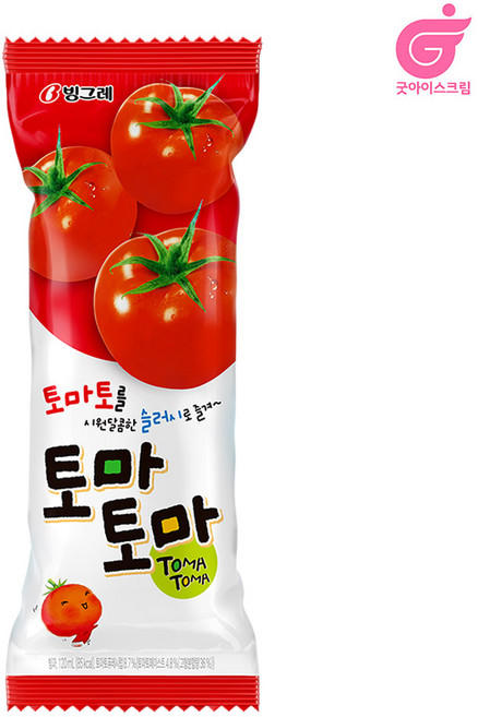 해태제과 토마토마 쭈쭈바 한박스 아이스크림, 35개, 120ml