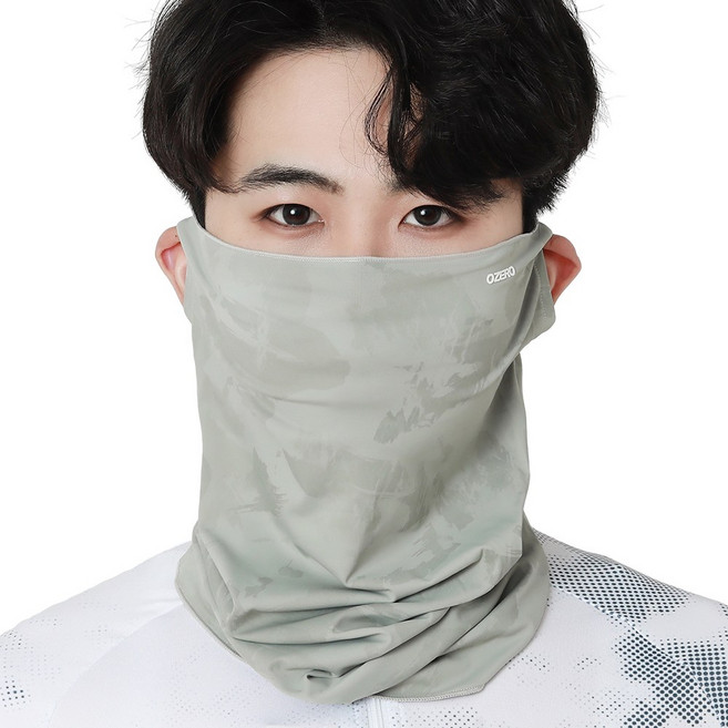 오제로 UV 차단 자외선 차단 골프 스포츠 마스크, 1개, 그레이