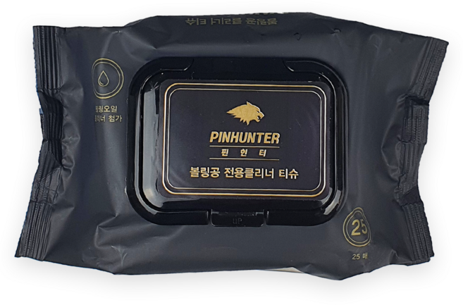 [10+1 이벤트] 핀헌터 볼링공 전용 클리너 티슈 25매