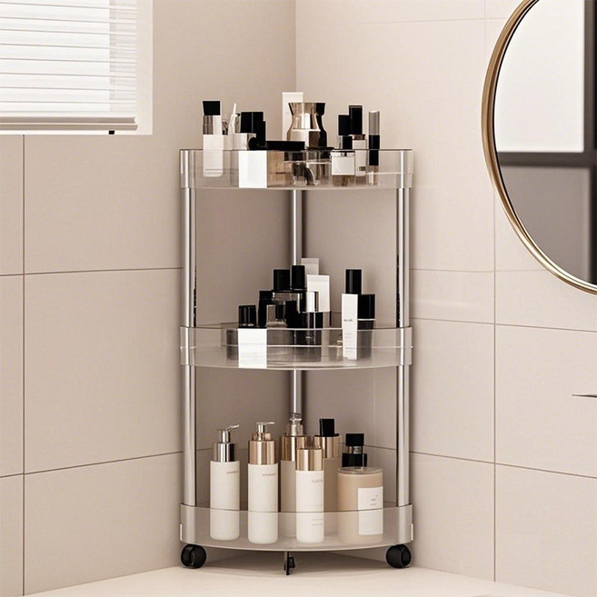 XFD 다용도 욕실선반 코너형, 삼층, 1개