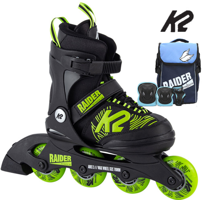 K2 레이더 정품 2025년 아동 인라인+가방+보호대, 가방+보호대-블루세트, 1개