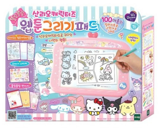 위드림 산리오캐릭터즈 웹툰그리기패드, 다양한색상혼합, 2개