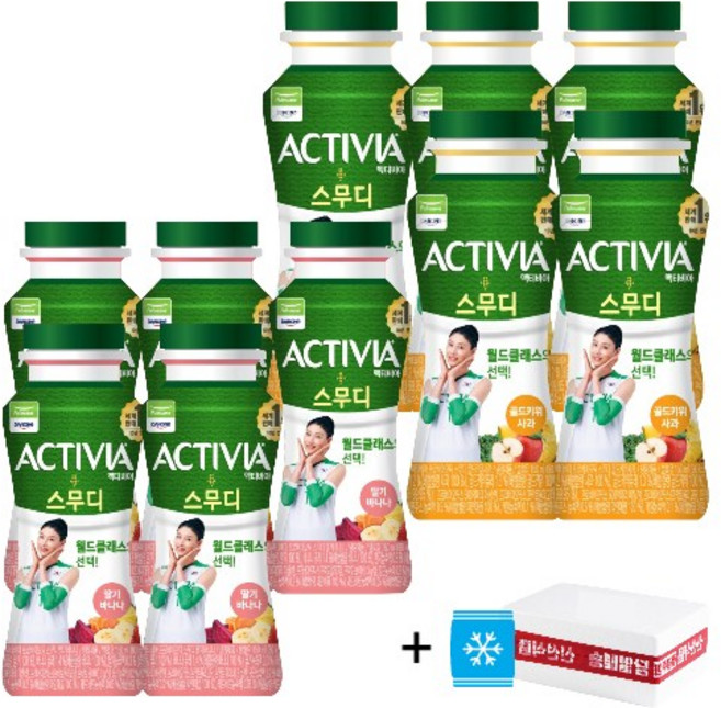 액티비아 스무디 골드키위사과 + 액티비아 스무디 딸기바나나맛, 150ml, 1개
