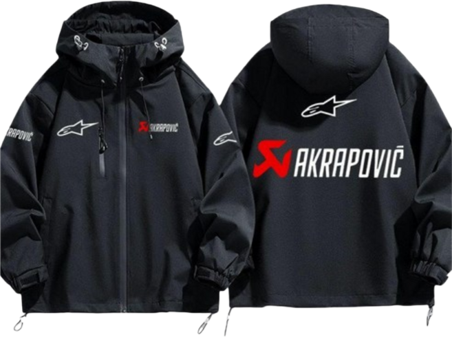 블랜드몰 알파인스타 오토바이 바람막이 루즈핏 항공점퍼 자켓 아크라포빅 바이크, 1개, 검정