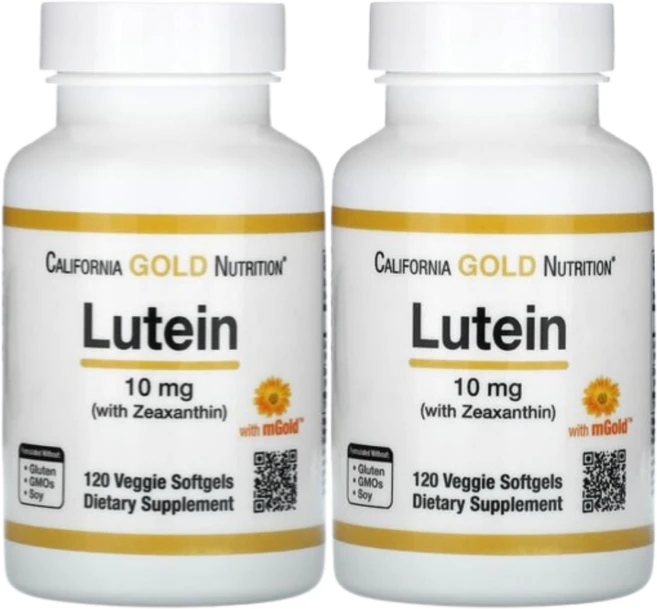 캘리포니아 골드 뉴트리션 Zeaxanthin 지아잔틴 제아잔틴 마리골드 10mg 루테인, 2개, 120정 - 쿠팡