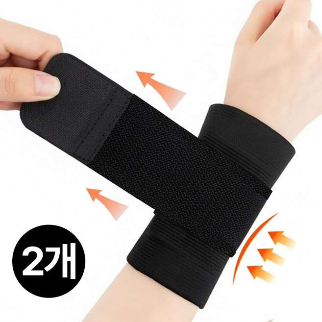 소소룸 고탄력 2중 압박 슬림핏 손목보호대 남녀공용, 1세트
