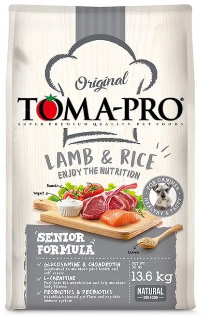 TOMA-PRO 羊肉米飯 熟齡犬乾飼料, 13.6kg, 1袋, 羊肉 + 米