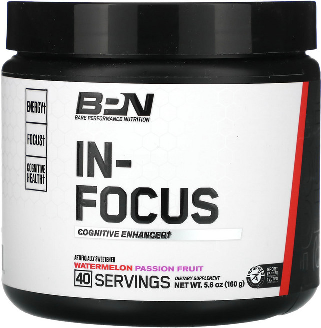 베어 퍼포먼스 뉴트리션 In-Focus 워터멜론 패션 프루트 5.6 oz (160 g), 1개, 160g