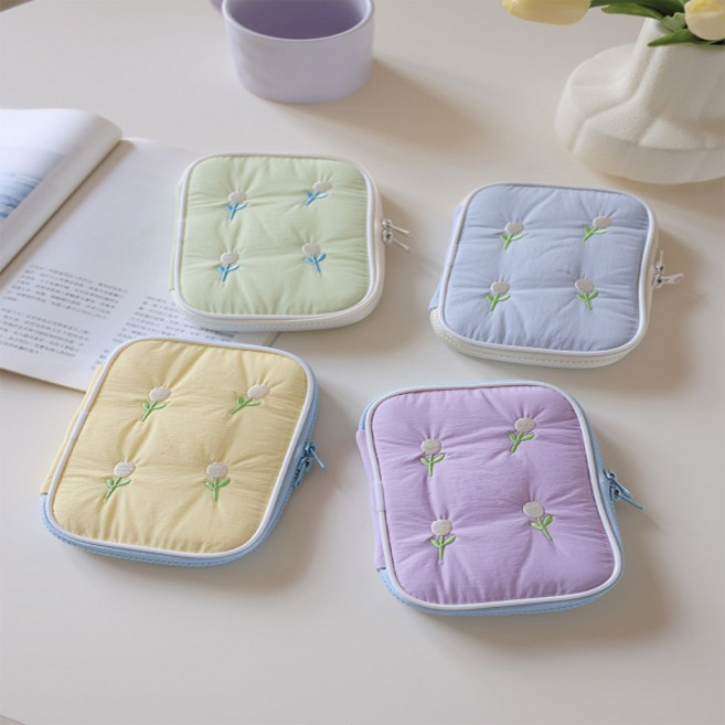 포송포송 슬림 보조배터리 외장하드 파우치 4COLOR, 1개