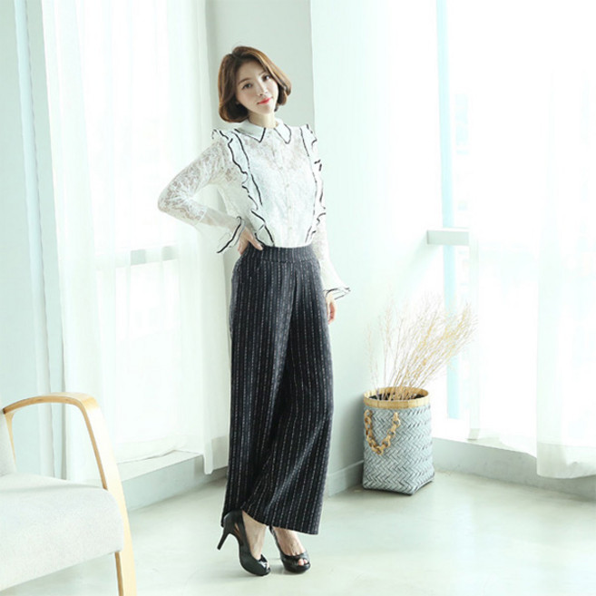 여성바지 지금제일핫해 정장바지 기모밴딩바지 와이드슬랙스 편한바지