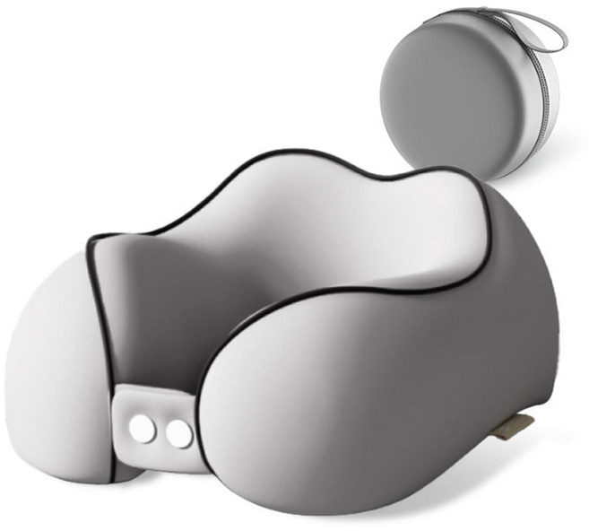 메종드리빙 [신상] 고급 편안한 고밀도 EVA 케이스 포함 심플 베이직 3D U자형 메모리폼 기내용 여행용 목베개