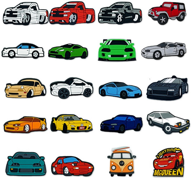 젤리포크 스포츠카 자동차 경주 파츠 참 신발 악세사리 실내화 꾸미기 클로그