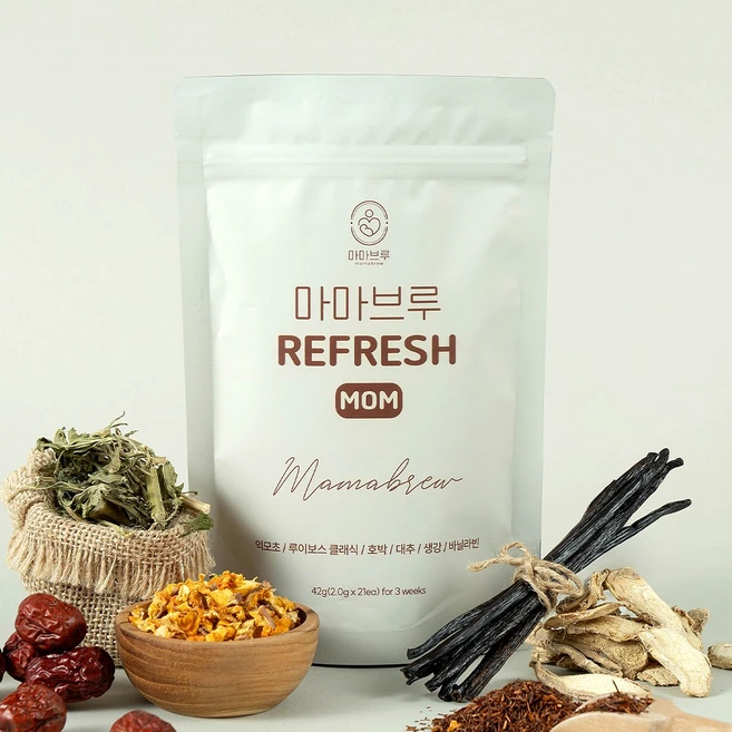 [마마브루] RefreshMom 리프레시맘 산후조리 루이보스, 1개, 42g - 쿠팡